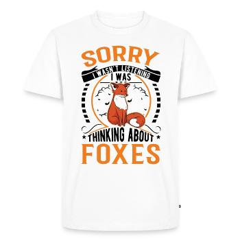 Fox Gift Red Fox - Men's Premium Organic T-Shirt - white - Front - Nico (187cm)