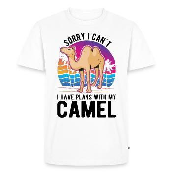 Camel Gift Dromedary Camel Big Camel - Men's Premium Organic T-Shirt - white - Front - Nico (187cm)