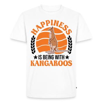 Kangaroo Luck Australian Kangaroo - Men's Premium Organic T-Shirt - white - Front - Nico (187cm)
