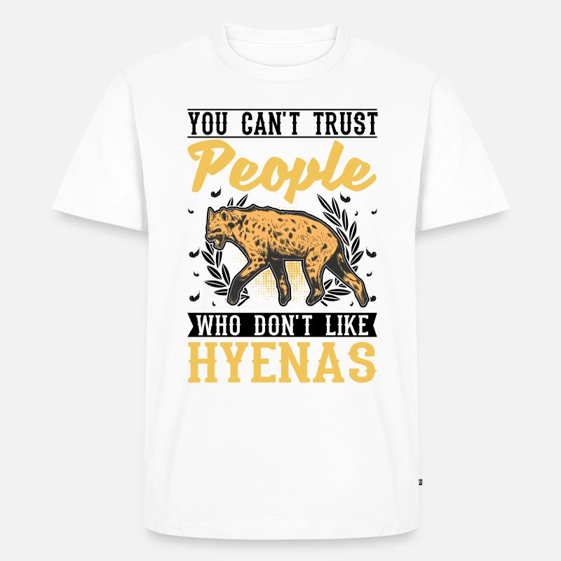Hyäne Geschenk Erdwolf Hyena - Männer Premium Bio T-Shirt - Weiß