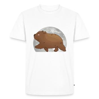 Wombat Moon - Men's Premium Organic T-Shirt - white - Front - Nico (187cm)