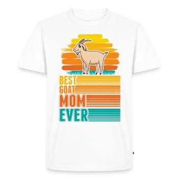 Best Goat Mom Ever Goats Mama Goat - Men's Premium Organic T-Shirt - white - Front - Nico (187cm)