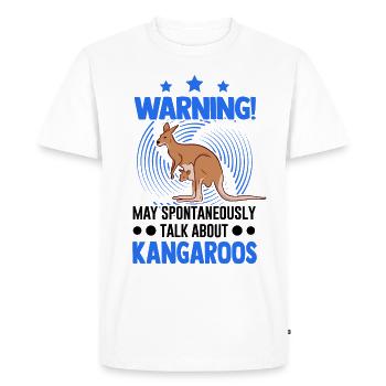 Kangaroo Australia Australian Kangaroo - Men's Premium Organic T-Shirt - white - Front - Nico (187cm)