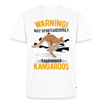 Kangaroo Australia Australian Kangaroo - Men's Premium Organic T-Shirt - white - Front - Nico (187cm)