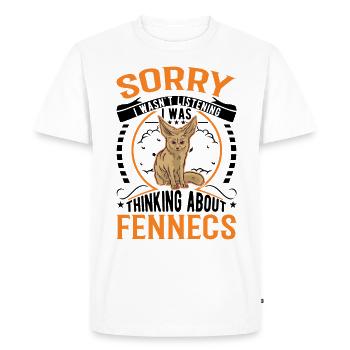 Fennec Gift Desert Fox Fennec - Men's Premium Organic T-Shirt - white - Front - Nico (187cm)