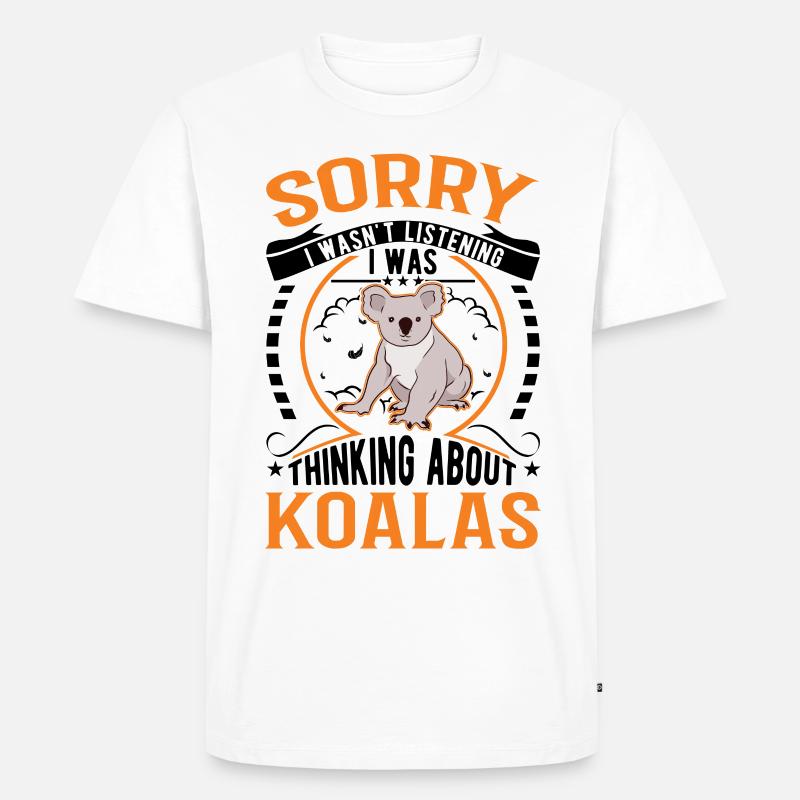 Koala Geschenk Koalabär - Männer Premium Bio T-Shirt - Weiß