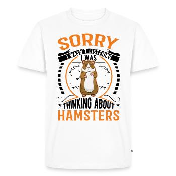 Hamster Hamster Wheel Golden Hamster Hamster - Men's Premium Organic T-Shirt - white - Front - Nico (187cm)