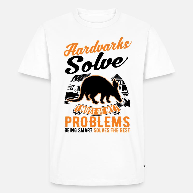Erdferkel Geschenk Aardvark - Männer Premium Bio T-Shirt - Weiß