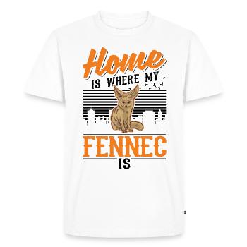 Home is where my fennec is - Men's Premium Organic T-Shirt - white - Front - Nico (187cm)
