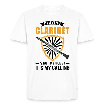 Clarinettes Hobby Clarinettiste Clarinettiste - T-shirt Premium bio Homme - blanc - Devant - Nico (187cm)
