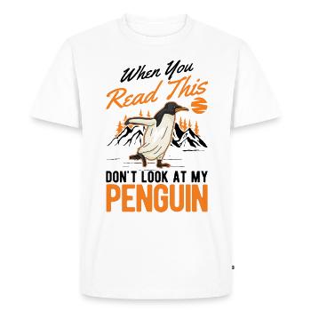 Pingouin Manchot Empereur Pingouin Manchot aux yeux jaunes - T-shirt Premium bio Homme - blanc - Devant - Nico (187cm)