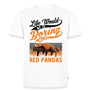 Red Panda Gift Cat Bear Red Panda - Men's Premium Organic T-Shirt - white - Front - Nico (187cm)