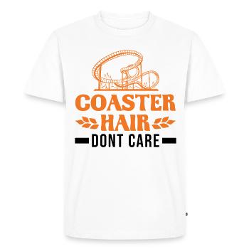 Coaster Hair Dont care Roller Coaster Roller Coaster - T-shirt Premium bio Homme - blanc - Devant - Nico (187cm)