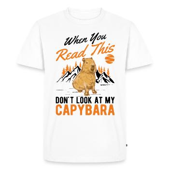Capybara Gift Capibara capybara - Men's Premium Organic T-Shirt - white - Front - Nico (187cm)