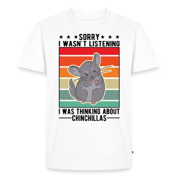 Chinchilla Gift Woolly Short-tailed Chinchilla - Men's Premium Organic T-Shirt - white - Front - Nico (187cm)