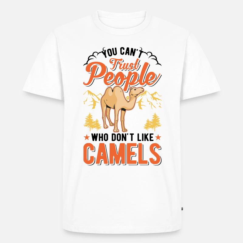 Kamel Dromedar Ägypten Geschenk Großkamel - Männer Premium Bio T-Shirt - Weiß