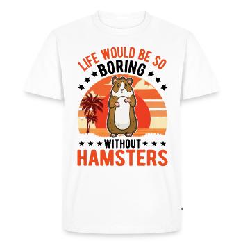 Hamster owner Golden hamster hamster - Men's Premium Organic T-Shirt - white - Front - Nico (187cm)