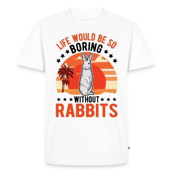 Rabbit Gift Rabbit Rabbit - Men's Premium Organic T-Shirt - white - Front - Nico (187cm)