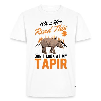 Tapir Tapir des plaines Tapirdae Tapir - T-shirt Premium bio Homme - blanc - Devant - Nico (187cm)