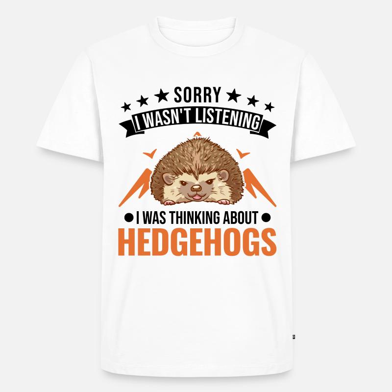Igel Geschenk Stacheligel - Männer Premium Bio T-Shirt - Weiß