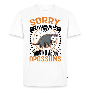 Opossum Gift Possum Marsupial - Men's Premium Organic T-Shirt - white - Front - Nico (187cm)