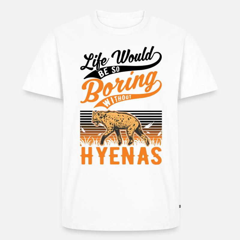Hyäne Geschenk Erdwolf Hyena - Männer Premium Bio T-Shirt - Weiß