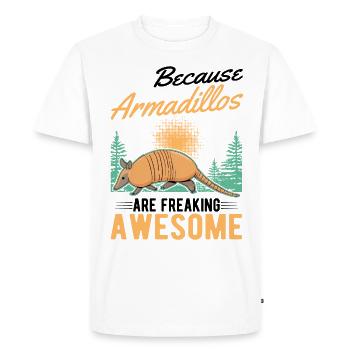 Parce que les tatous sont des tatou géniaux - T-shirt Premium bio Homme - blanc - Devant - Nico (187cm)