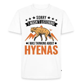 Hyène Cadeau Aardwolf Hyène - T-shirt Premium bio Homme - blanc - Devant - Nico (187cm)