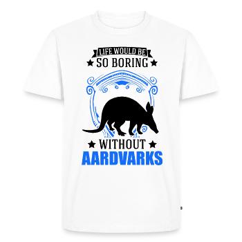 Aardvark Cadeau Aardvark - T-shirt Premium bio Homme - blanc - Devant - Nico (187cm)