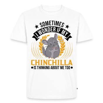 Chinchilla Gift Woolly Short-tailed Chinchilla - Men's Premium Organic T-Shirt - white - Front - Nico (187cm)