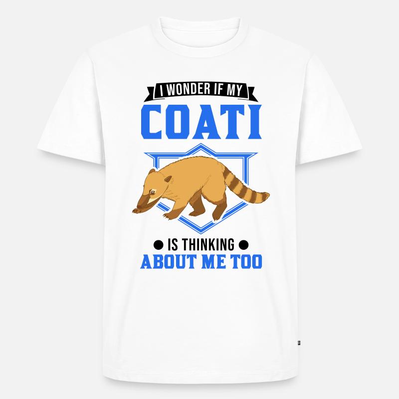 Nasenbär Geschenk Coati Rüsselbär - Männer Premium Bio T-Shirt - Weiß