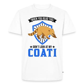 Coati Gift Proboscis Coati - Men's Premium Organic T-Shirt - white - Front - Nico (187cm)