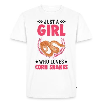 Corn Snake Girl Corn Snake - T-shirt Premium bio Homme - blanc - Devant - Nico (187cm)