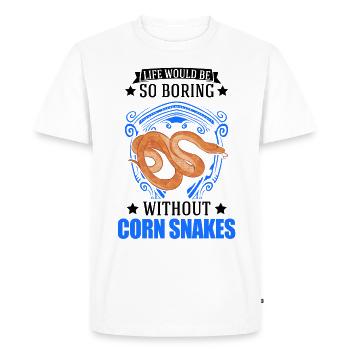 Corn Snake Cadeau Corn Snake - T-shirt Premium bio Homme - blanc - Devant - Nico (187cm)