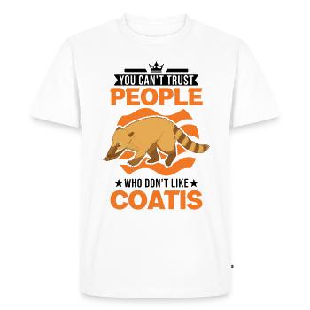 Coati Gift Coati Proboscis - Men's Premium Organic T-Shirt - white - Front - Nico (187cm)