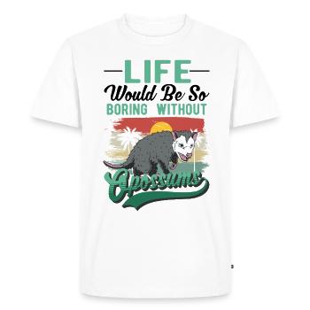 Opossum Gift Marsupial Possum - Men's Premium Organic T-Shirt - white - Front - Nico (187cm)