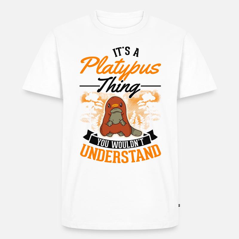 Schnabeltier Geschenk Platypus - Männer Premium Bio T-Shirt - Weiß