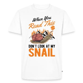 Escargot Cadeau Vignoble Escargot - T-shirt Premium bio Homme - blanc - Devant - Nico (187cm)