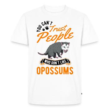 Opossum Gift Possum Marsupial - Men's Premium Organic T-Shirt - white - Front - Nico (187cm)