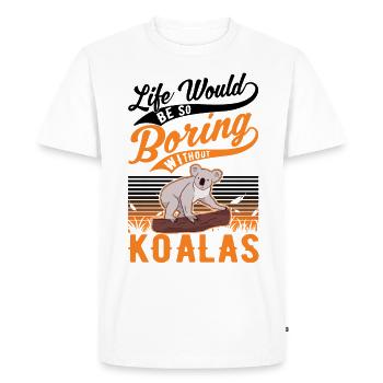 Koala lover Koala bear - Men's Premium Organic T-Shirt - white - Front - Nico (187cm)