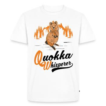 Quokka Whisperer Short-tailed Kangaroo - Men's Premium Organic T-Shirt - white - Front - Nico (187cm)