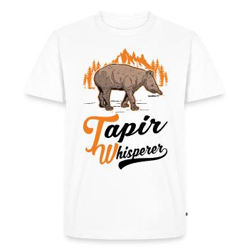 Tapir Whisperer Tapir des plaines - T-shirt Premium bio Homme - blanc - Devant - Nico (187cm)