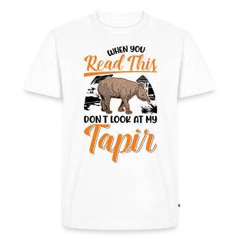 Tapir Tapir des plaines Tapirdae Tapir - T-shirt Premium bio Homme - blanc - Devant - Nico (187cm)