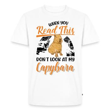 Capybara Gift Capibara capybara - Men's Premium Organic T-Shirt - white - Front - Nico (187cm)