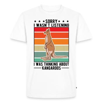 Australian Kangaroo Australia Kangaroo - Men's Premium Organic T-Shirt - white - Front - Nico (187cm)