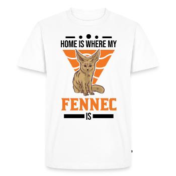 Home is where my fennec is - Men's Premium Organic T-Shirt - white - Front - Nico (187cm)