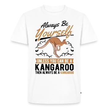 Always be yourself Kangaroo Australia Kangaroo - Men's Premium Organic T-Shirt - white - Front - Nico (187cm)