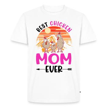 Meilleur agriculteur de poulets Mama Farmer - T-shirt Premium bio Homme - blanc - Devant - Nico (187cm)