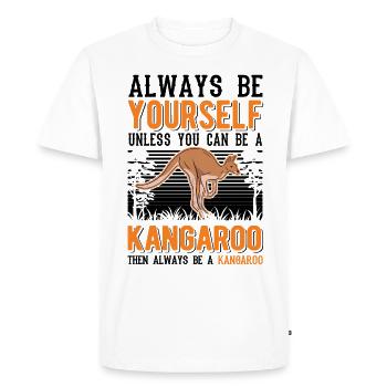 Always be yourself Kangaroo Australia Kangaroo - Men's Premium Organic T-Shirt - white - Front - Nico (187cm)