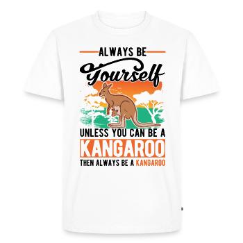 Always be yourself Kangaroo Australia Kangaroo - Men's Premium Organic T-Shirt - white - Front - Nico (187cm)
